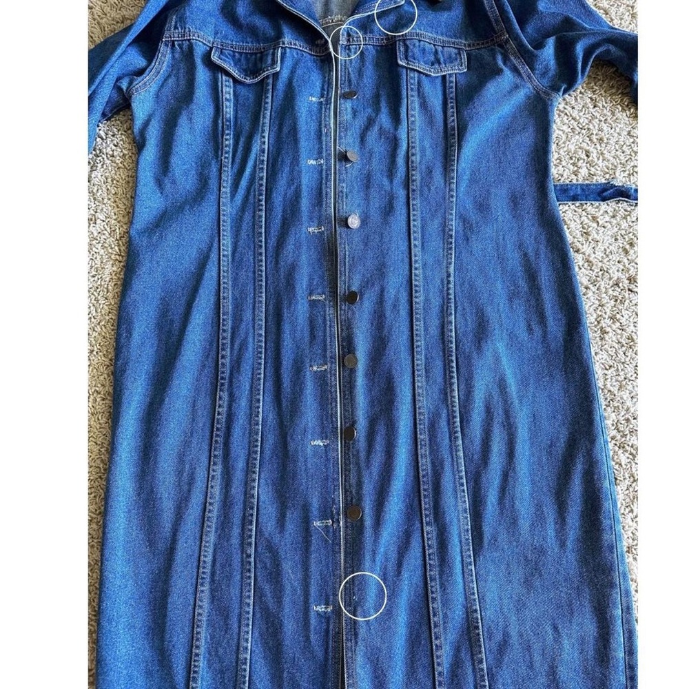 VTG denim trench coat - Picture 5 of 6